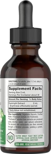 Eyebright Herb Supplement | 2 fl oz | Alcohol Free Drops | Super Concentrated Liquid Horbäach