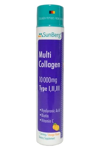 Sunberg Collagen Liquid Shots - 10000mg Collagen Supplement Type I,II,III Hyaluronic Acid Bodygenix