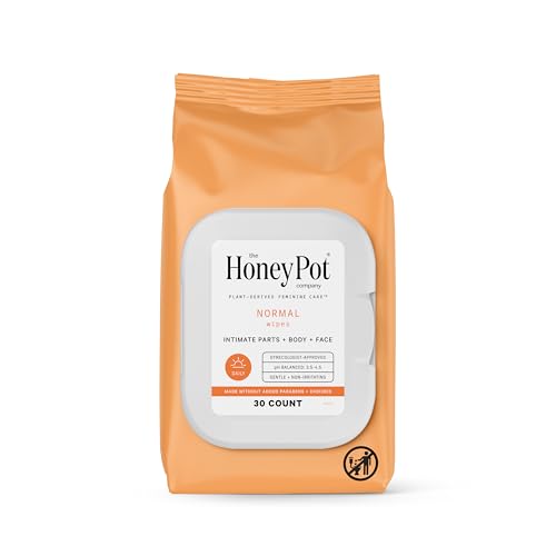 The Honey Pot Company - Feminine Wipes - Daily PH Balancing, Fragrance & Sulfate Free Wipes