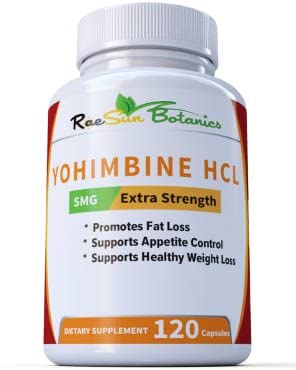 RaeSun Botanics Yohimbine HCL Bark Extract Extra Strength Supplement 5mg x 120ct 