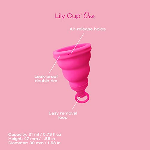 Intimina Lily Cup One - Collapsible Disposable Menstrual Cups for Beginners, Small Menstrual Cup INTIMINA