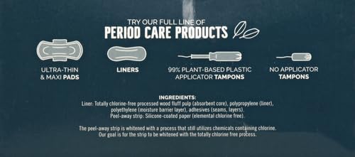 Seventh Generation Pantiliner Pads, Free & Clear, 50 Count Seventh Generation