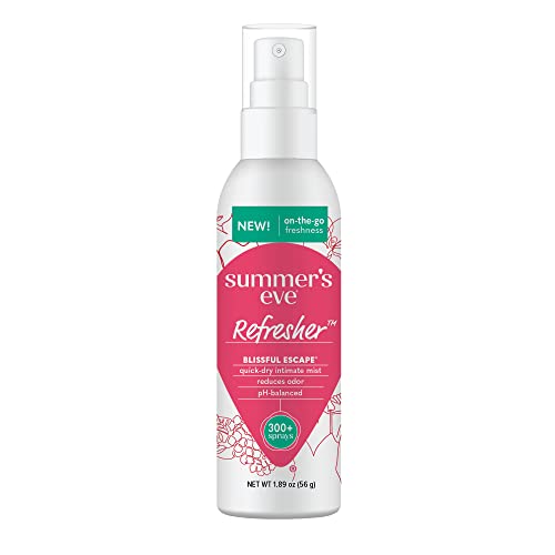 Summer's Eve Refresher Mist, Feminine Spray Reduces Odor, Blissful Escape, Body Spray for Women