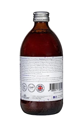 Diamond Elixir Marine Liquid Collagen Type 1 & 3 Hydrolysed Collagen Peptides 10000mg VitaZam