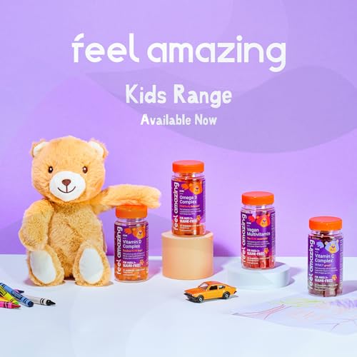 Feel Amazing Bone & Joint Complex Gummies - with Calcium, Vitamin D3 & Marine Collagen - 60 Grapefruit-Flavored Gummies - 30-Day Supply (1) Feel Amazing