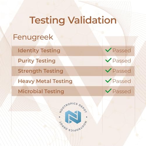 Nootropics Depot Fenugreek Extract Capsules | 500mg | 60 ct | 2.5% Trigonelline Nootropics Depot