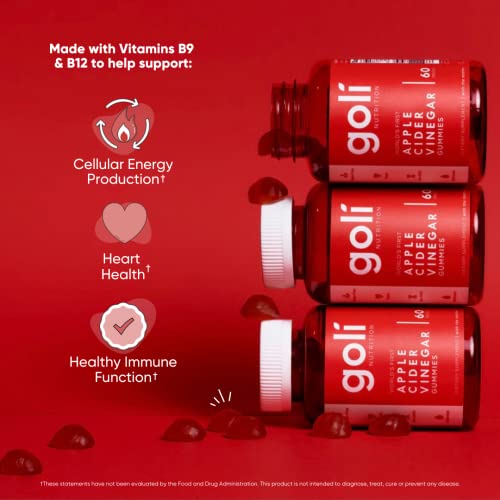 Goli Nutritional Supplement, Apple Cider Vinegar Gummy Vitamins - 300 Count - Vitamins B Goli