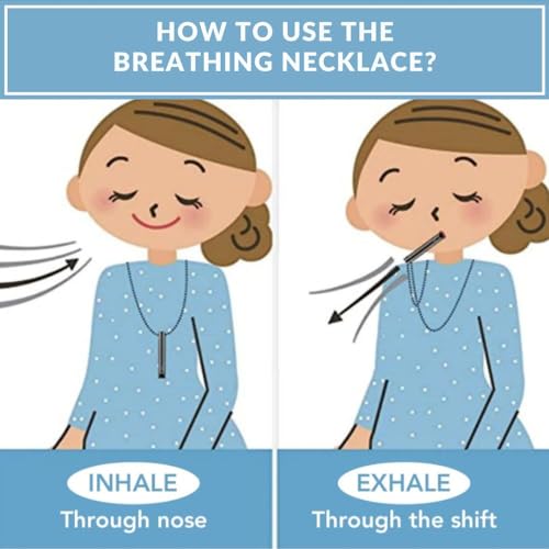 Mariscal Anxiety Breathing Necklace - Rose Gold Anti Anxiety Necklace Breathing for Women and Men Mariscal Store