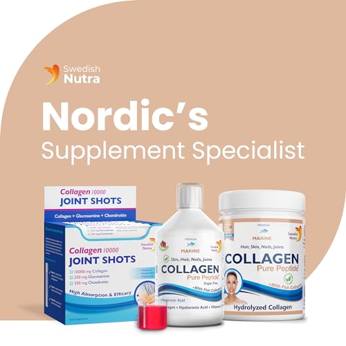 Swedish Nutra Powder Marine Collagen - Pack of 300g, 30 Day Supply | Minimize Fine Lines, Wrinkles & Improve Skin Elasticity | High Absorption Rate Swedish Nutra