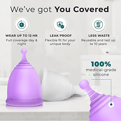 Carecup Menstrual Cup Sterilizer - Modern Menstrual Cup Cleaner Unscented Sanitizer - 2-Minute Carecup