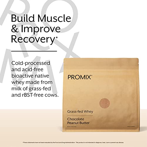 Promix Whey Protein Powder, Chocolate Peanut Butter - 2.5lb Bulk - Grass-Fed & 100% ProMix Nutrition