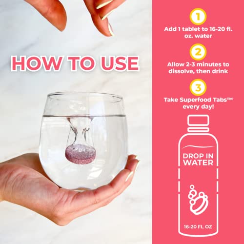 Superfood Tabs Detox Cleanse Drink - Fizzy Nutrition Supplement for Women and Men skinnytabs