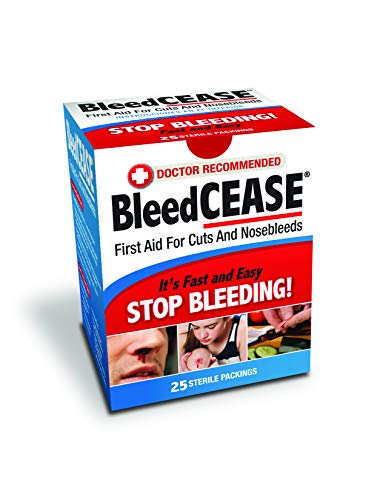 BleedCEASE First Aid for Cuts and Nosebleeds Sterile Packings, 25 Count BleedCEASE