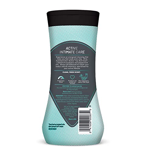Summer's Eve Active Daily Performance All Over Feminine Body Wash, Feminine Wash pH Balanced Summer's Eve