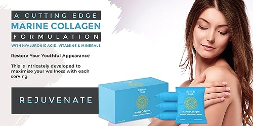 Marine Collagen Powder 10000mg with Hyaluronic Acid Biotin and Vitamin C A D3 E - Collagen Internal Youth