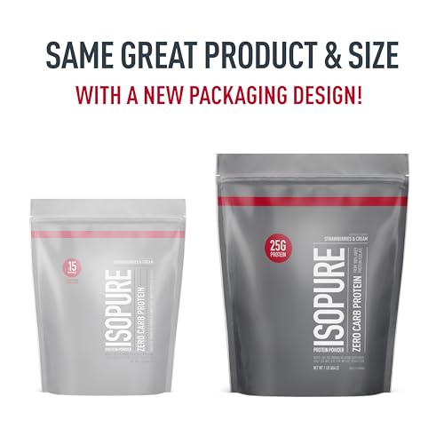 Isopure Protein Powder, Zero Carb Whey Isolate, Gluten Free, Lactose Free, 25g Protein Isopure