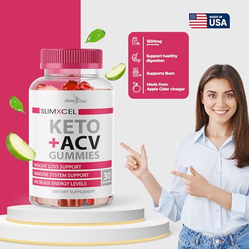 SlimXcel Keto ACV Gummies Weight Loss - 1500mg Once a Day, Strong Time Released Advanced Malibu Labs