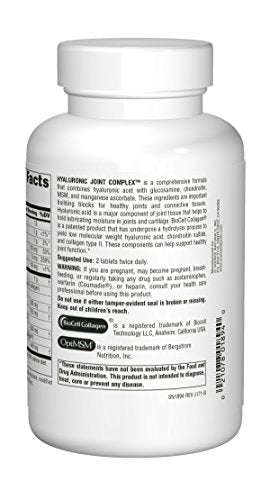 Source Naturals Hyaluronic Joint Complex with Glucosamine, Chondroitin & MSM Extra Source Naturals