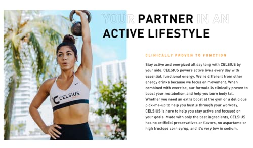 CELSIUS Energy Drink |Functional Essential Energy Drink Peach Vibe, Tropical and Arctic BETRULIGHT