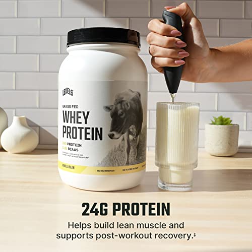 Levels Grass Fed 100% Whey Protein, No Hormones, Vanilla Bean, 2LB Levels Nutrition
