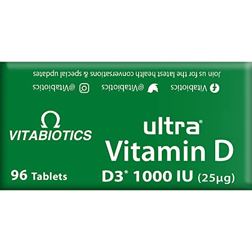Vitabiotics Ultra Vitamin D Tablets 1000IU Optimum Level -96 count (Pack of 1) Vitabiotics Ultra