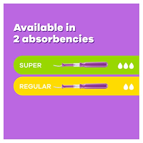 Tampax Pocket Radiant Compact Plastic Tampons, With LeakGuard Braid, Regular Absorbency Tampax