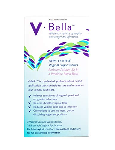 V-Bella Boric Acid + Probiotic Based Vaginal Suppositories- a More Natural Way to Refresh, Balance & Relieve