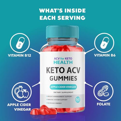 (3 Pack) ACV for Keto Health - Premium Apple Cider Vinegar Gummies – Natural Detox