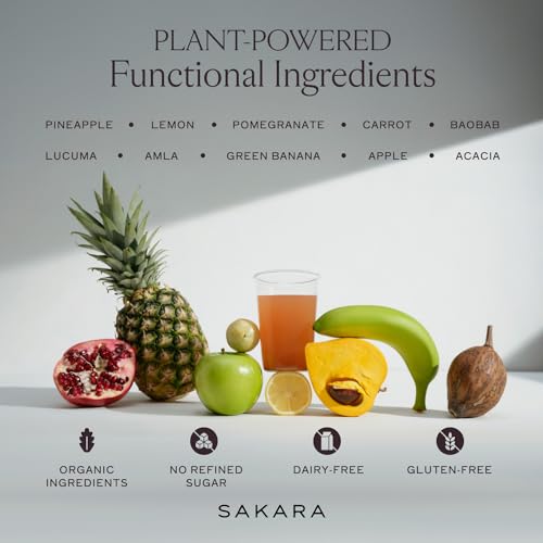 SAKARA Fiber Super Powder - Pineapple Flavor Prebiotic Fiber Powder, High Fiber SAKARA