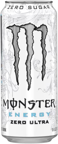Monster Energy Zero Ultra, Sugar Free Energy Drink, 16 Ounce (Pack of 15) Monster Energy