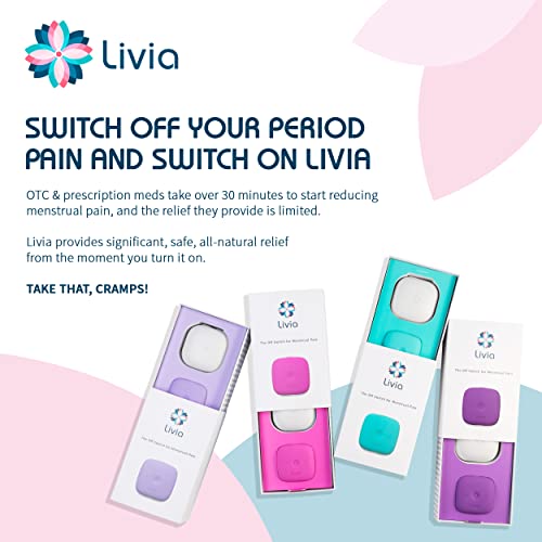 Livia Menstrual Pain Relief Device, Pink - The Off Switch for Period Pain - Portable Unit Livia