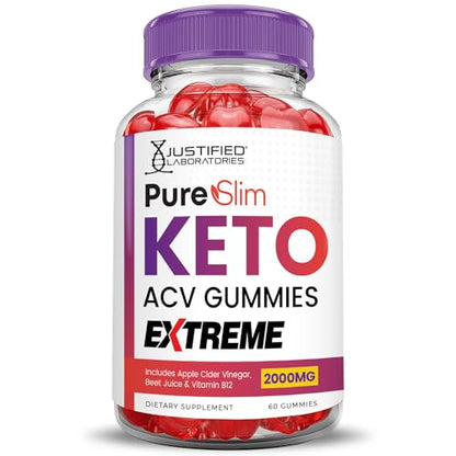 (3 Pack) Pure Slim Keto ACV Gummies Extreme 2000MG PureSlim Keto Gummies Advanced