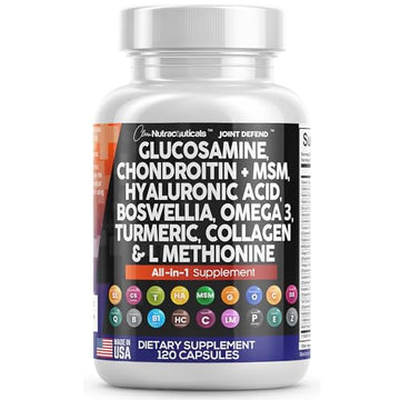 Clean Glucosamine Chondroitin MSM Turmeric Hyaluronic Acid Boswellia