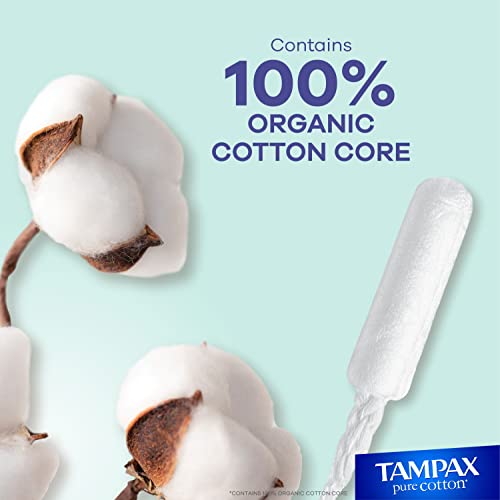 TAMPAX Pure 100% Organic Cotton Core Super Absorbency Tampons - 24 ct Tampax