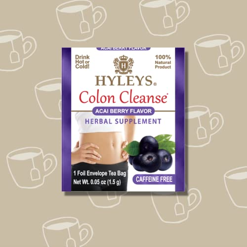 Hyleys Colon Cleanse Tea Acai Berry Flavor - 25 Tea Bags (12 Pack - 300 Tea Bags Total) HYLEYS