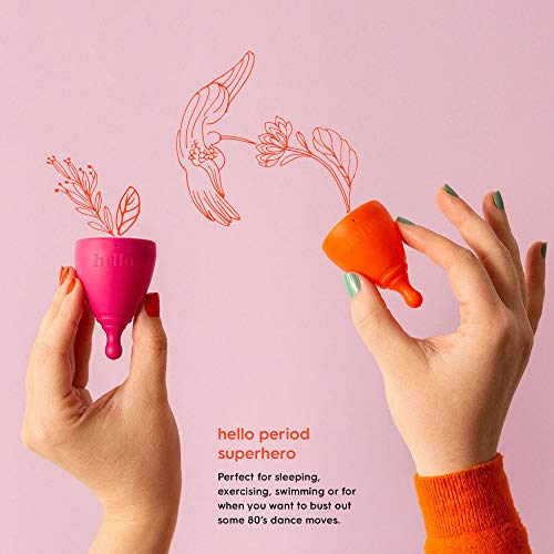 The Hello Cup Extra Small Menstrual Cup, BPA Free, Reusable, Hypoallergenic, Recyclable THE HELLO CUP