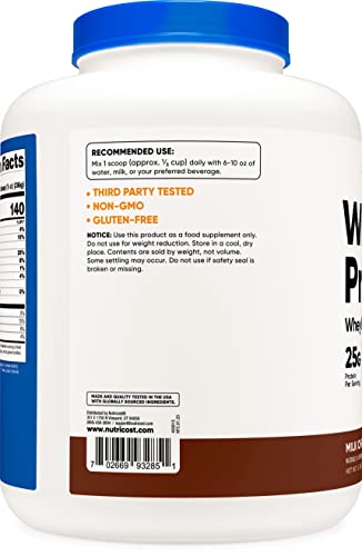 Nutricost Whey Protein Concentrate (Chocolate) 5LBS Nutricost