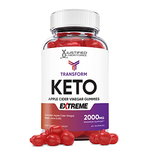 Transform Keto ACV Gummies Extreme Formula 2000MG Vegan Non GMO with Pomegranate
