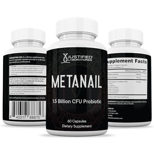 Justified Laboratories (2 Pack) Metanail 1.5 Billion CFU Probiotic Nail Support 120 Capsules Justified Laboratories