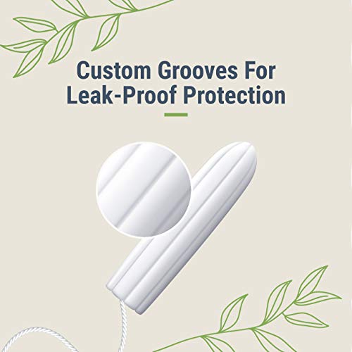 Veeda 100% Natural Cotton Applicator Free Tampons, 16 Count Super Absorbency unscented