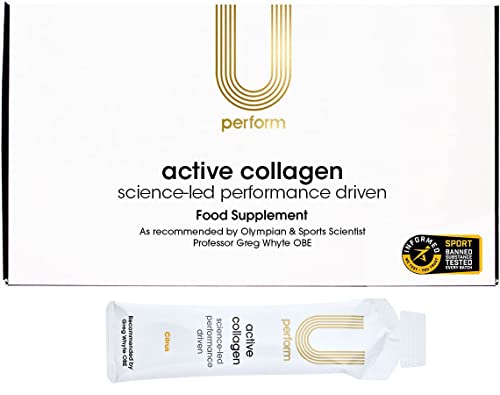 U Perform - Sports Muscle Recovery Supplement - High Protein Liquid Collagen Drink - Great for Joints Repair - Citrus Tasting and Natural Ingredients Based (8000mg) (14 sachets) U Perform