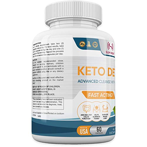 Advanced Keto Colon Cleanser & Detox for Weight Loss - Aids Healthy Colon Function Slim Heat