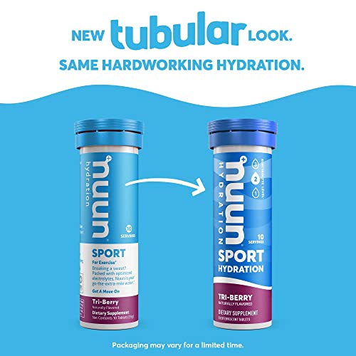 Nuun Sport Electrolyte Tablets for Proactive Hydration, Mixed Citrus Berry Flavors, 4 Pack Nuun