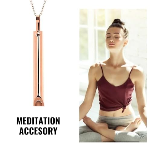 Mariscal Anxiety Breathing Necklace - Rose Gold Anti Anxiety Necklace Breathing for Women and Men Mariscal Store
