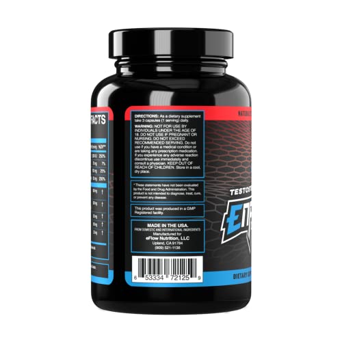 eFlow Nutrition Enflux Natural T Support with KSM-66 Ashwagandha - Supplement eFlow Nutrition