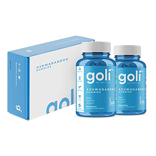 Goli Ashwagandha & Vitamin D Gummy 120 Count - Relax. Restore. Unwind Goli