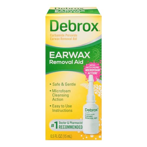 Debrox Ear Wax Removal Drops, Gentle Microfoam Ear Wax Remover, 0.5 Fl Oz Debrox