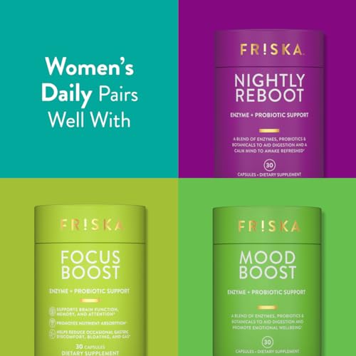 FRISKA Women’s Daily Digestive Enzyme and Probiotics Supplement FR!SKA