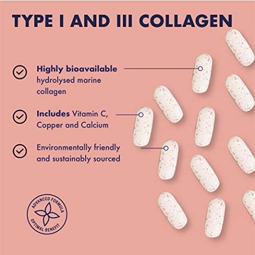 Higher Nature - Collagen Tablets - Hydrolysed Marine Collagen - Vitamin C - Calcium for Bone Support HIGHER NATURE