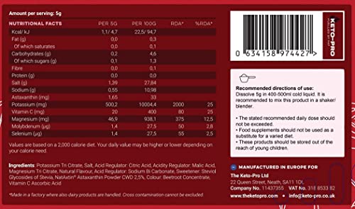 Keto-Pro Keto Electrolytes 80g | Electrolyte Powder Sachets for Extra Convenience Keto-Pro Fuelled by FAT
